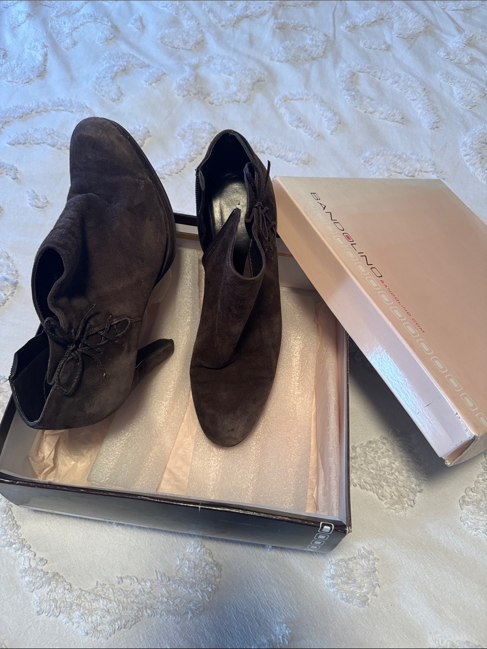 Bandolino Dark Brown Suede Chukka Ankle Boots